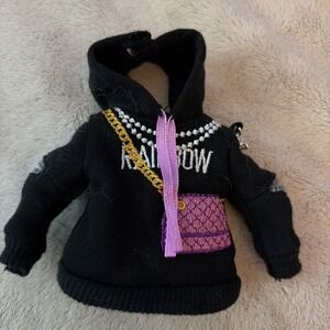 Rainbow High Emi Vanda Series 3 Fashion Doll Replacement Black Hoodie Sweatshirt